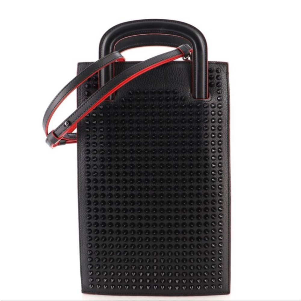 Authentic Christian Louboutin leather Portfolio bag with spikes